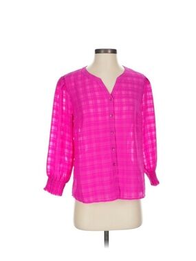 Cabi button front 3/4 sleeve blouse—Size small